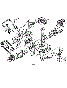 Main Frame parts for Craftsman Gas Walk-Behind Mower 91737752A from AppliancePartsPros.com