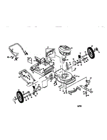 Main Frame parts for Craftsman Gas Walk-Behind Mower 917377591 from AppliancePartsPros.com
