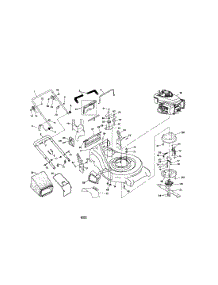 Housing / Handle / Engine parts for Craftsman Gas Walk-Behind Mower 917377791 from AppliancePartsPros.com