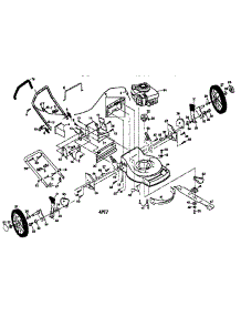 Main Frame parts for Craftsman Gas Walk-Behind Mower 917379361 from AppliancePartsPros.com