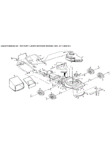 Main Frame parts for Craftsman Gas Walk-Behind Mower 917383161 from AppliancePartsPros.com