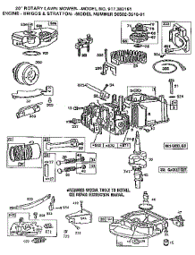 Engine parts for Craftsman Gas Walk-Behind Mower 917383161 from AppliancePartsPros.com