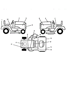 Decals parts for Craftsman Front-Engine Lawn Tractor 917446400 from AppliancePartsPros.com