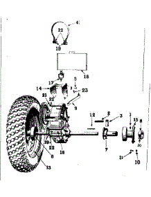 Hubs, Wheels, And Fuel Tank Assembly parts for Craftsman Front-Engine Lawn Tractor 91757560 from AppliancePartsPros.com