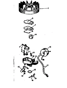 Magneto #610597 parts for Craftsman Chainsaw 91760019 from AppliancePartsPros.com