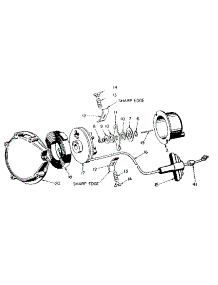 Rewind Starter No. 590303 parts for Craftsman Chainsaw 91760021 from AppliancePartsPros.com