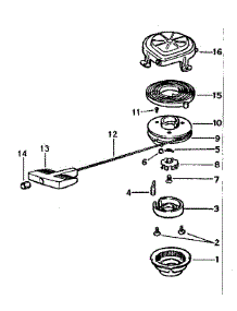 Rewind Starter No. 590291 parts for Craftsman Chainsaw 91760026 from AppliancePartsPros.com