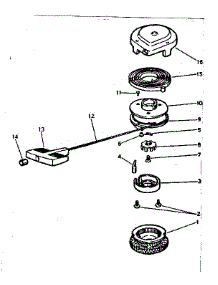 Rewind Starter No. 590285 parts for Craftsman Chainsaw 91760027 from AppliancePartsPros.com