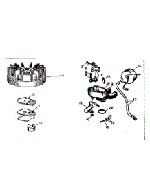 Flywheel Assembly parts for Craftsman Chainsaw 91760027 from AppliancePartsPros.com