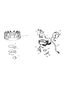 Magneto #610545 parts for Craftsman Chainsaw 91760030 from AppliancePartsPros.com