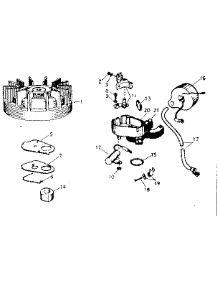 Magneto #610597 parts for Craftsman Chainsaw 91760031 from AppliancePartsPros.com