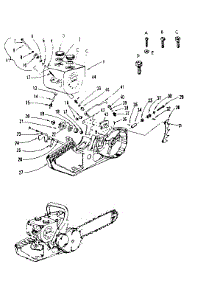 Tank And Cover Assembly parts for Craftsman Chainsaw 91760034 from AppliancePartsPros.com