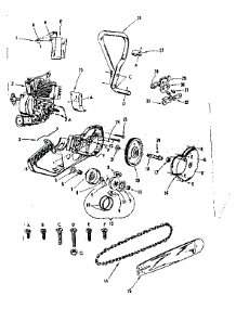 Engine And Main Frame parts for Craftsman Chainsaw 91760034 from AppliancePartsPros.com