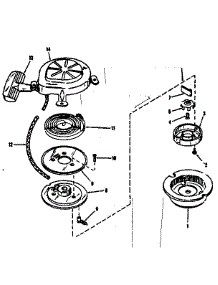 Rewind Starter parts for Craftsman Chainsaw 91760042 from AppliancePartsPros.com