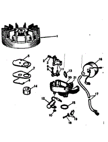 Magneto No. 610630 parts for Craftsman Chainsaw 91760042 from AppliancePartsPros.com