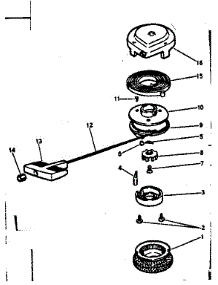 Rewind Starter parts for Craftsman Chainsaw 91760044 from AppliancePartsPros.com