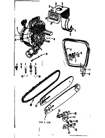 Engine  /  Chain And Guide Bar parts for Craftsman Chainsaw 91760044 from AppliancePartsPros.com