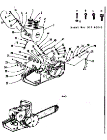 Main Frame parts for Craftsman Chainsaw 91760045 from AppliancePartsPros.com