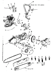 Engine  /  Chain And Guide Bar parts for Craftsman Chainsaw 91760045 from AppliancePartsPros.com