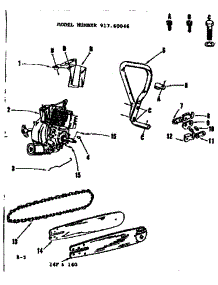 Engine  /  Chain And Guide Bar parts for Craftsman Chainsaw 91760046 from AppliancePartsPros.com