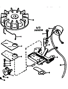 Flywheel Assembly parts for Craftsman Chainsaw 91760050 from AppliancePartsPros.com