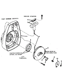 Rewind Starter parts for Craftsman Chainsaw 91760058 from AppliancePartsPros.com