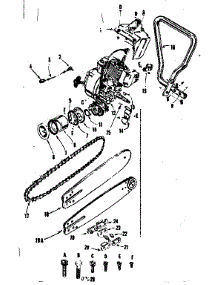 Engine And Chain Assembly parts for Craftsman Chainsaw 91761407 from AppliancePartsPros.com