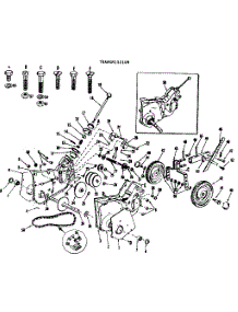 Transmission parts for Craftsman Front-Tine Tiller 91762406 from AppliancePartsPros.com