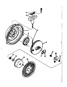 Rewind Starter parts for Craftsman Chainsaw 91762802 from AppliancePartsPros.com