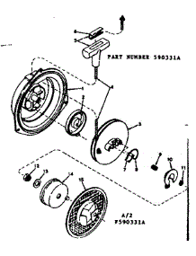 Rewind Starter parts for Craftsman Chainsaw 91762803 from AppliancePartsPros.com