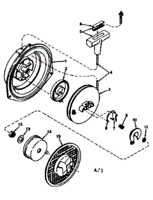 Rewind Starter parts for Craftsman Chainsaw 91762803 from AppliancePartsPros.com