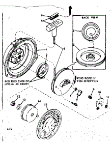 Rewind Starter No. 590331B parts for Craftsman Chainsaw 91762812 from AppliancePartsPros.com
