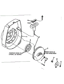 Shroud And Rewind Starter No. 590421 parts for Craftsman Chainsaw 91763204 from AppliancePartsPros.com