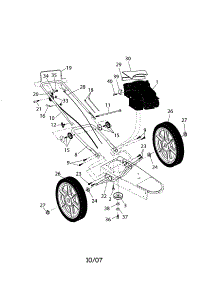 Wheels / Handle / Engine parts for Craftsman Gas Line Trimmer 917773711 from AppliancePartsPros.com