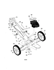 Handle / Wheels / Engine parts for Craftsman Gas Line Trimmer 917773743 from AppliancePartsPros.com