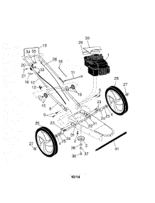 Engine / Tire Assembly parts for Craftsman Gas Line Trimmer 917773745 from AppliancePartsPros.com