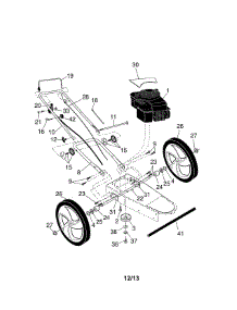 Handle / Engine / Wheels parts for Craftsman Gas Line Trimmer 917773746 from AppliancePartsPros.com