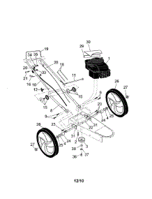 Handle / Wheels / Engine parts for Craftsman Gas Line Trimmer 917773763 from AppliancePartsPros.com