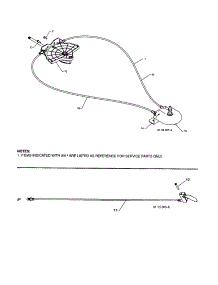 Lever / Cable Rotator / Steer Cable parts for Craftsman Gas Snowblower 917881063 from AppliancePartsPros.com