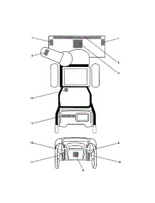 Decals parts for Craftsman Gas Snowblower 917885521 from AppliancePartsPros.com