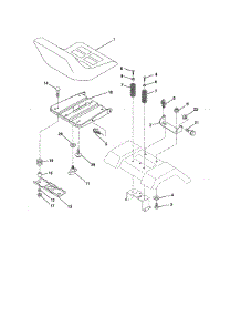 Seat parts for Craftsman Front-Engine Lawn Tractor 917986130 from AppliancePartsPros.com