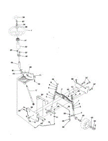 Steering parts for Craftsman Front-Engine Lawn Tractor 917986191 from AppliancePartsPros.com