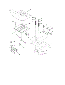 Seat parts for Craftsman Front-Engine Lawn Tractor 917986191 from AppliancePartsPros.com