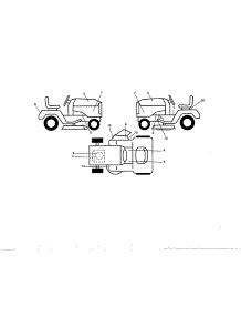 Decals parts for Craftsman Front-Engine Lawn Tractor 917986191 from AppliancePartsPros.com