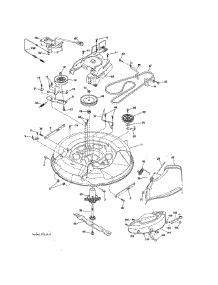 Mower Deck parts for Craftsman Front-Engine Lawn Tractor 917986331 from AppliancePartsPros.com