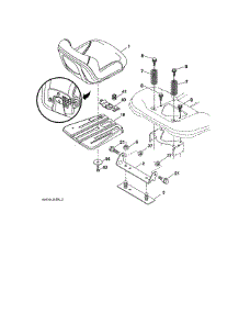 Seat Assembly parts for Craftsman Front-Engine Lawn Tractor 917986331 from AppliancePartsPros.com