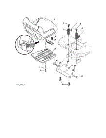 Seat Assembly parts for Craftsman Front-Engine Lawn Tractor 917986332 from AppliancePartsPros.com