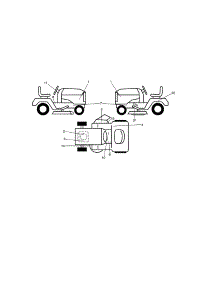 Decals parts for Craftsman Front-Engine Lawn Tractor 917986332 from AppliancePartsPros.com
