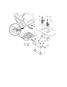 Seat parts for Craftsman Front-Engine Lawn Tractor 917986360 from AppliancePartsPros.com