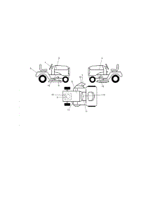 Decals parts for Craftsman Front-Engine Lawn Tractor 917986360 from AppliancePartsPros.com